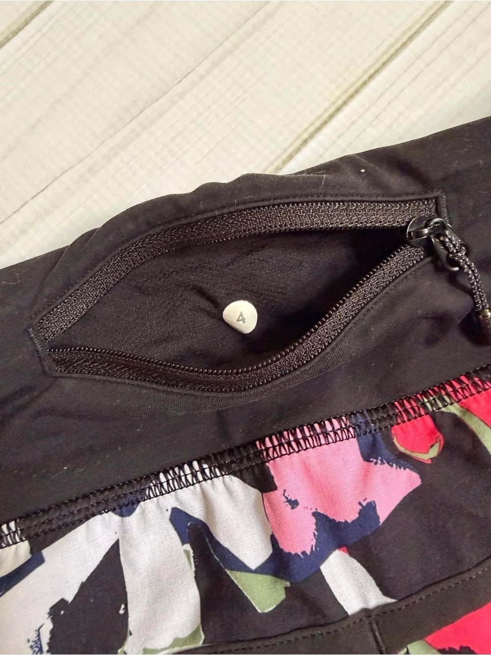 lululemon athletica Women's Multicolor Camo Athletic Shorts - Black Waistband